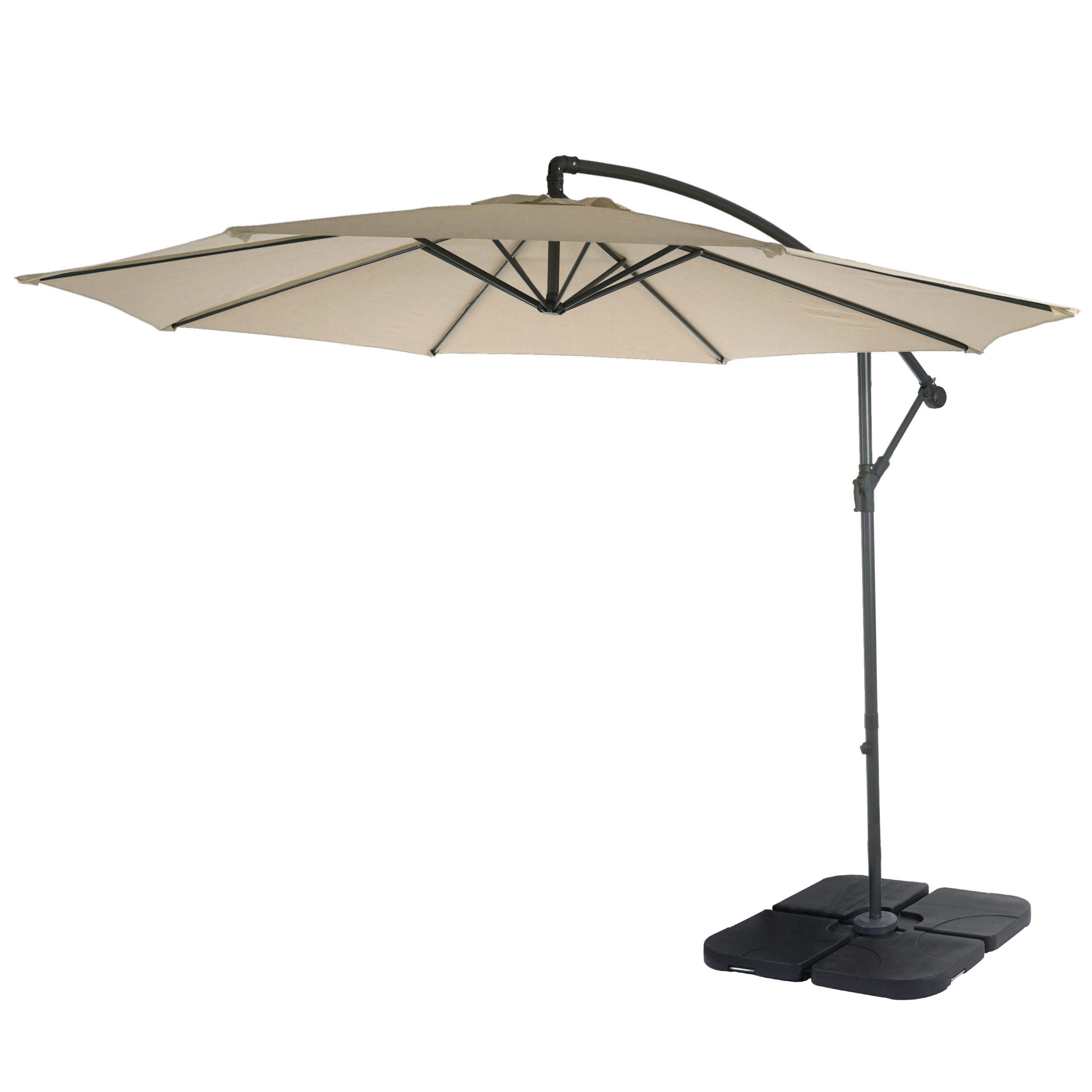 AMPELSCHIRM NEIGBAR Cremeweiß - Weiß, Textil (360/295cm) - MCW