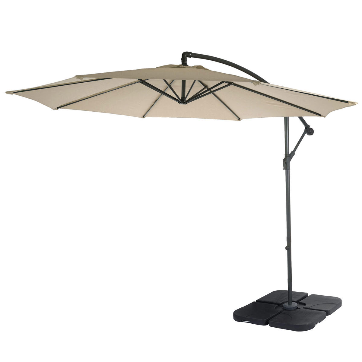 AMPELSCHIRM NEIGBAR Cremeweiß - Weiß, Textil (360/295cm) - MCW