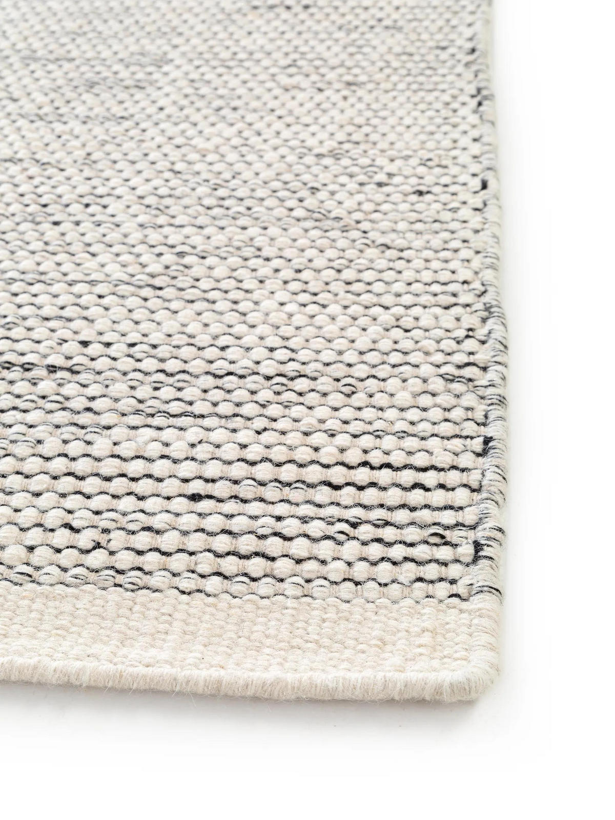 WOLLTEPPICH Rocco Beige/Schwarz 170x240 cm - Beige, Naturmaterialien/Textil (170/240cm) - benuta Pure