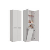 SKRIŇA do kúpeľne - biela, kompozitné drevo (60/174/30cm) - RAUMHIRSCH FURNITURE