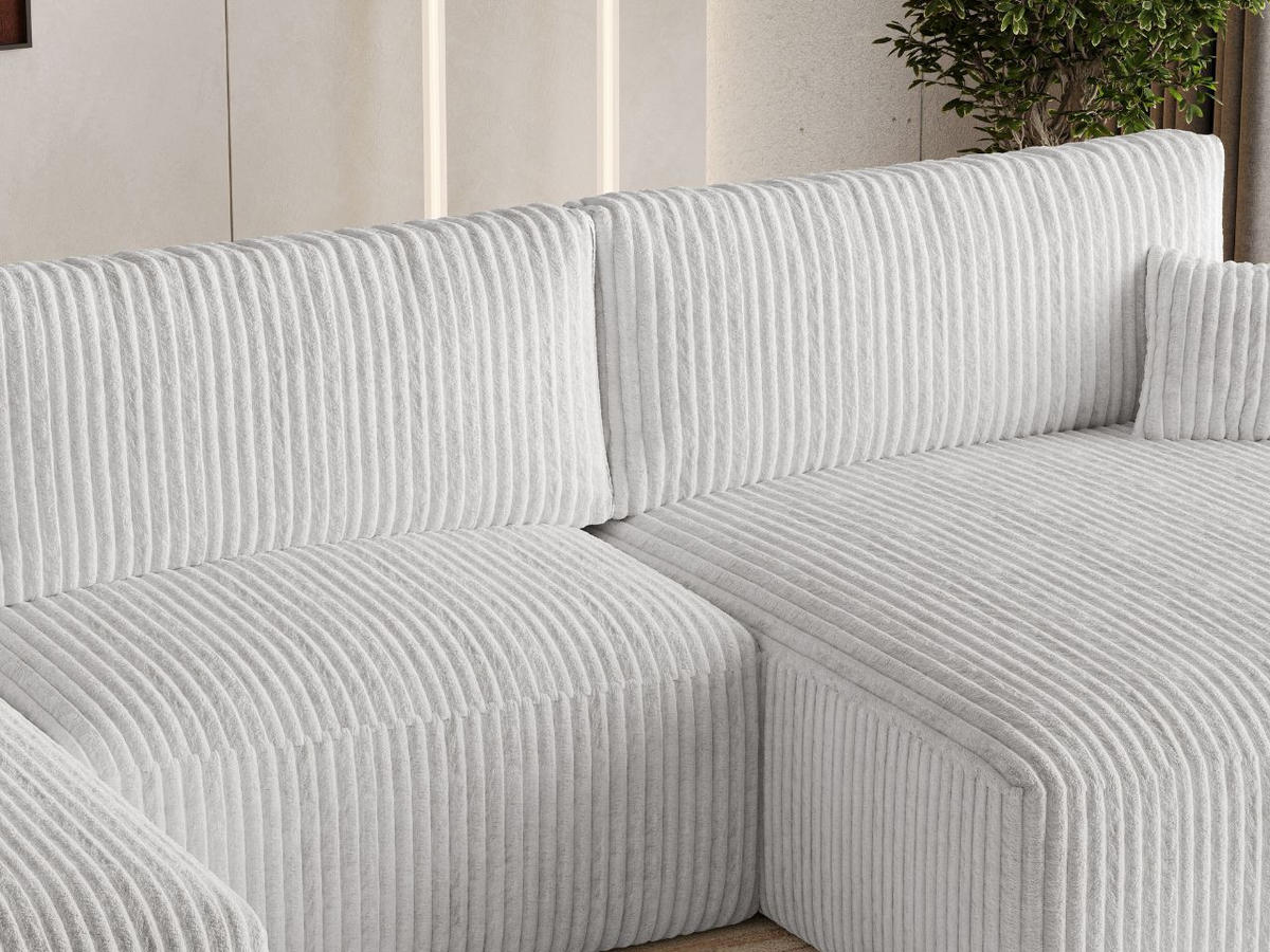 ECKSOFA U Serene Grau - Grau, Holz/Textil (391/145cm) - Graingold