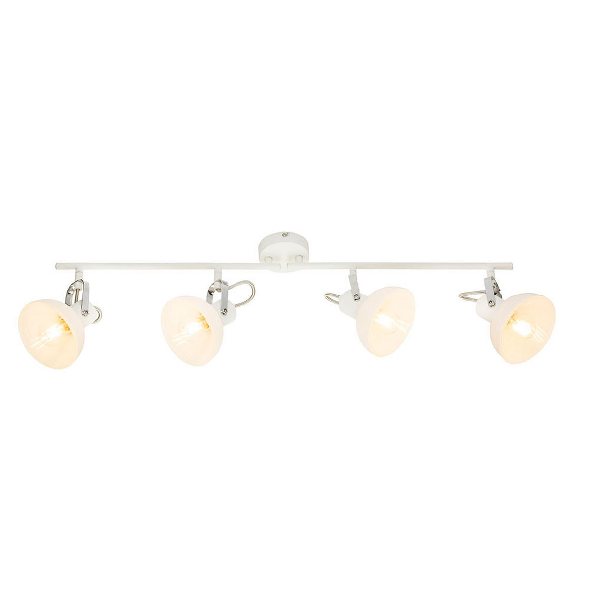 DECKENLEUCHTE Metall Chrom Weiß bewegliche Spots - Weiß, Metall (80/12.2/23cm) - Globo Lighting