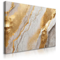 WANDBILD Abstraktion MARMOR Glamour 3D Effekt 40/30 cm - Weiß/Grau, Textil (40/30cm) - Muralo