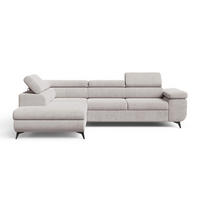 ECKSOFA Argon Grau Rechts - Schwarz/Grau, Holz/Textil (190/255cm) - Graingold