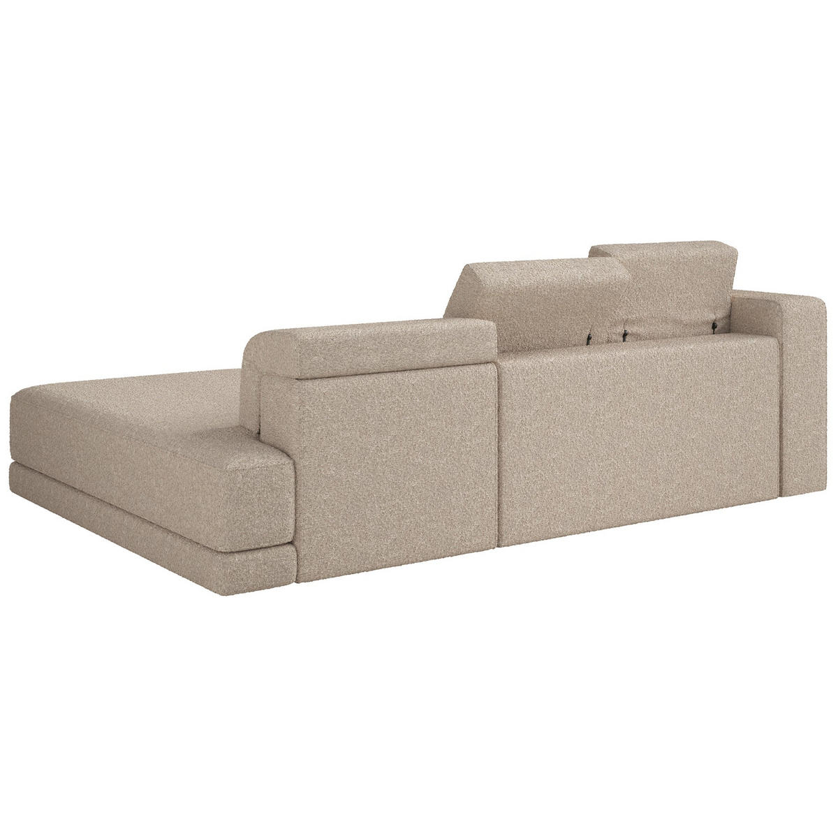 ECKSOFA Novals L-Form, 4-Sitzer, rechts 278 cm - Ecru/Schwarz, Holz/Kunststoff (168/278cm) - Selsey