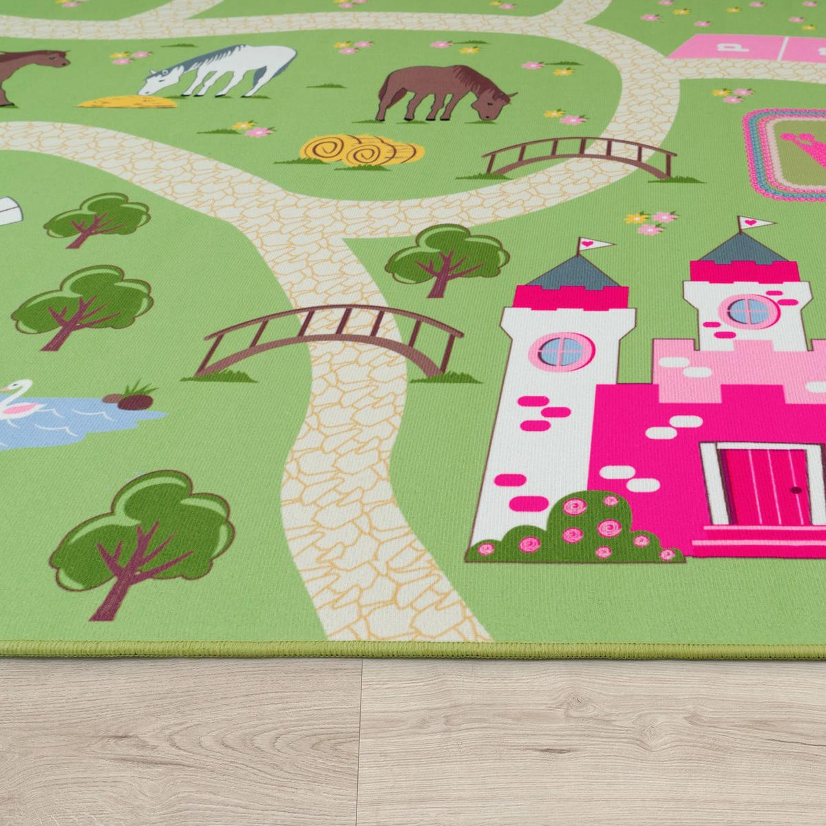 KINDERTEPPICH BINO 560 GRÜN 160X220 - Grün, Kunststoff (160/220cm) - Paco Home