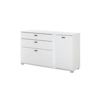 SIDEBOARD M19 Weiß Matt 150/86/42 cm schmal - Weiß, Holzwerkstoff (150/86/42cm) - Livojo