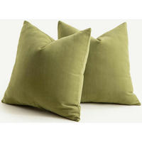 ZIERKISSENBEZUG 2er Set 65 x 65 cm Olivgrün - Olivgrün, Textil (65/65cm)