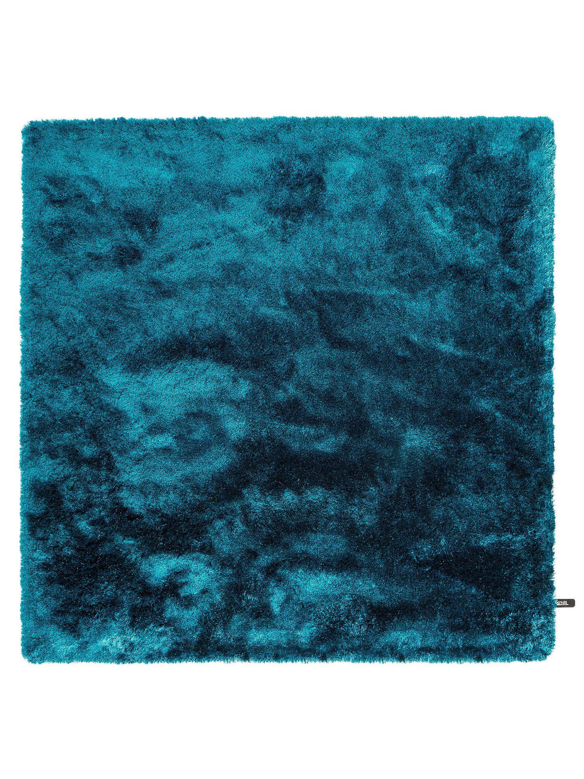HOCHFLORTEPPICH Whisper Türkis 150x150 cm - Türkis, Textil (150/150cm) - benuta Nest