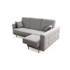 ECKSCHLAFSOFA HILTON Strukturstoff - Silberfarben, Textil (225/158cm) - Robin