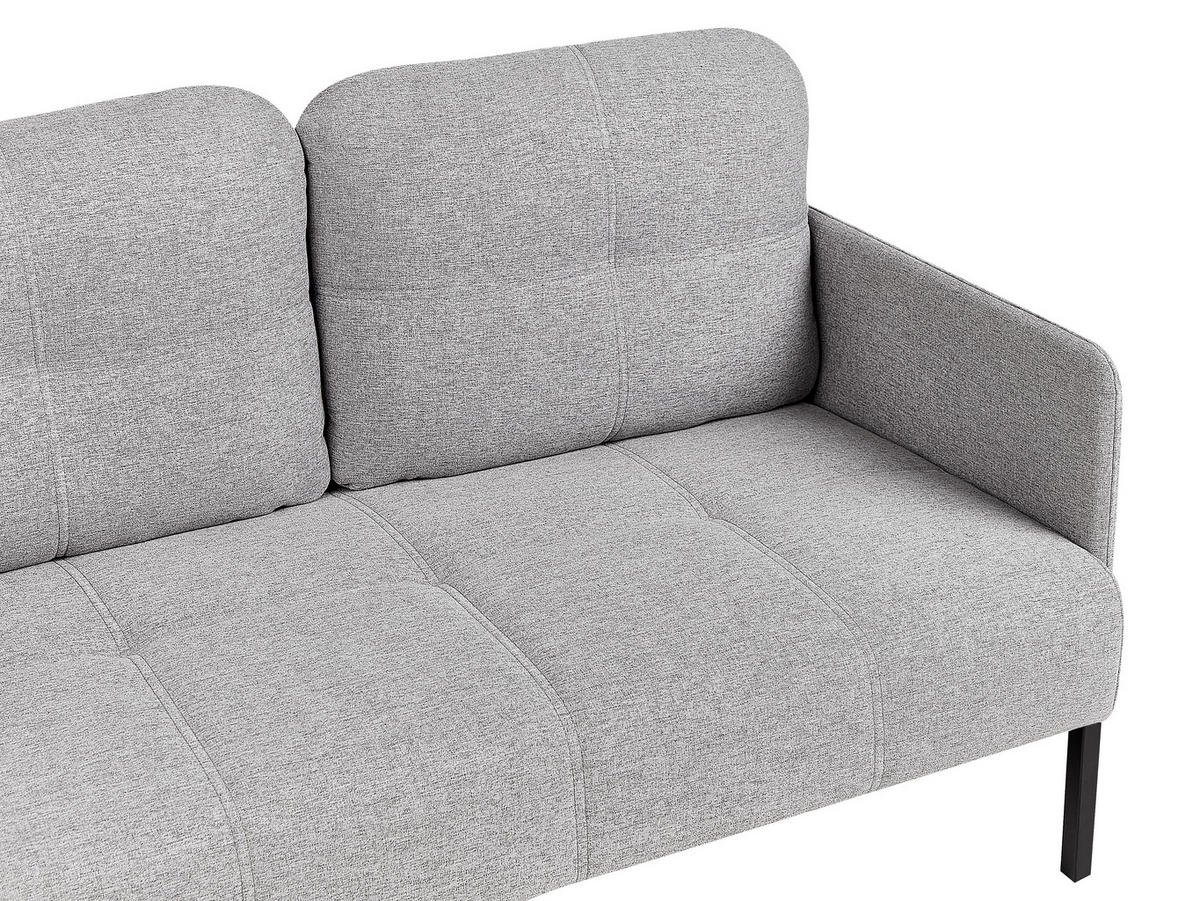 2-SITZER-SOFA grau Lahti - Schwarz/Grau, Textil (124/70/70cm) - Beliani