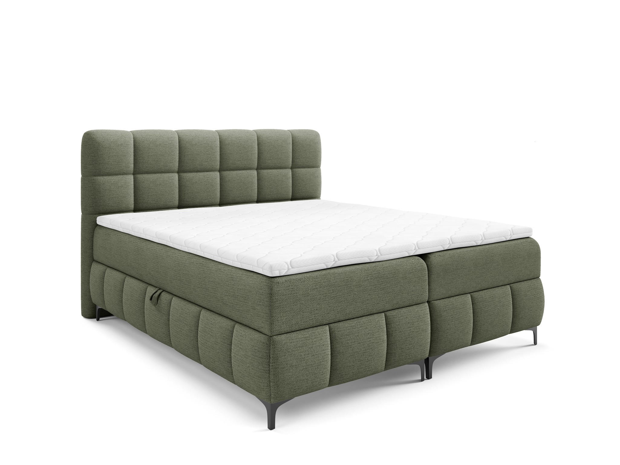 BOXBETT Sophie In Aragon - Grün, Holzwerkstoff/Textil (160/200cm) - Fun Möbel