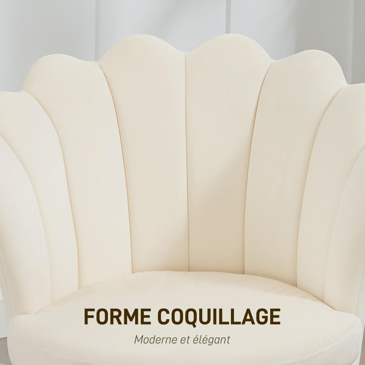 ARMLEHNSTUHL DE-13304 goldene Metallfüße & Velours Beige - Beige, Metall (64/77/67cm) - ComfortXL
