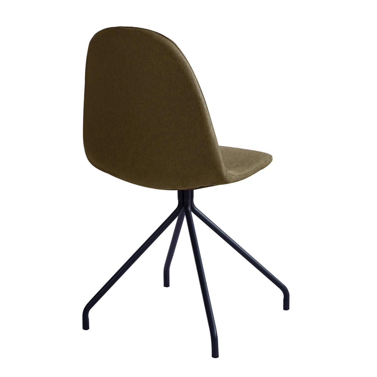 ESSZIMMERSTUHL 2er Set Stoffbezug Olive - Dunkelgrün/Schwarz, Textil/Metall (44/87/40cm) - SVITA