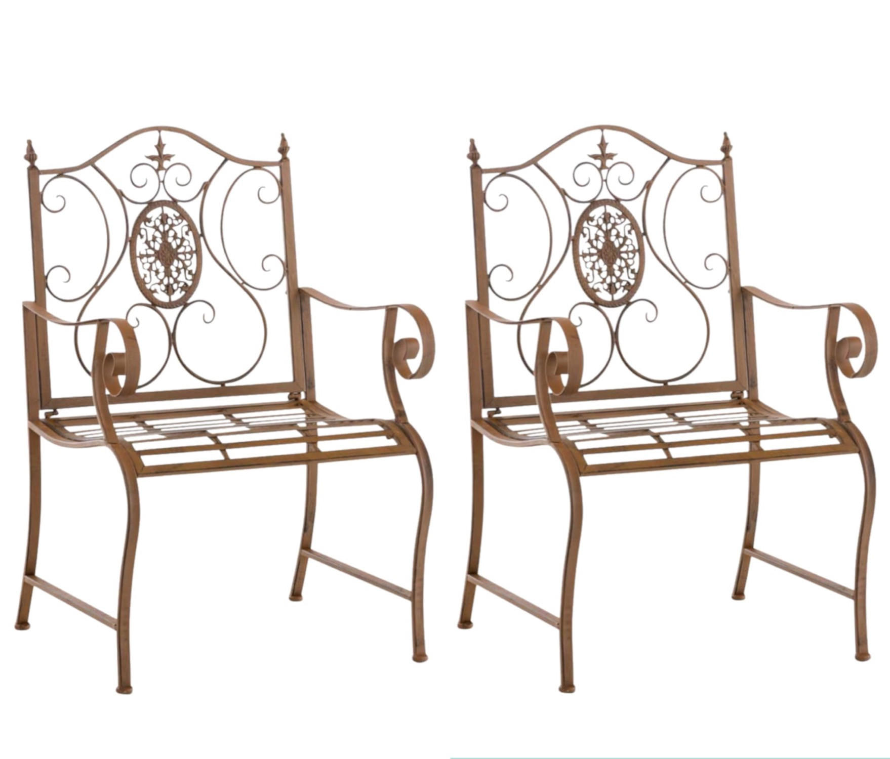 TPFGarden Gartenstühle Braun 62x94x53 cm