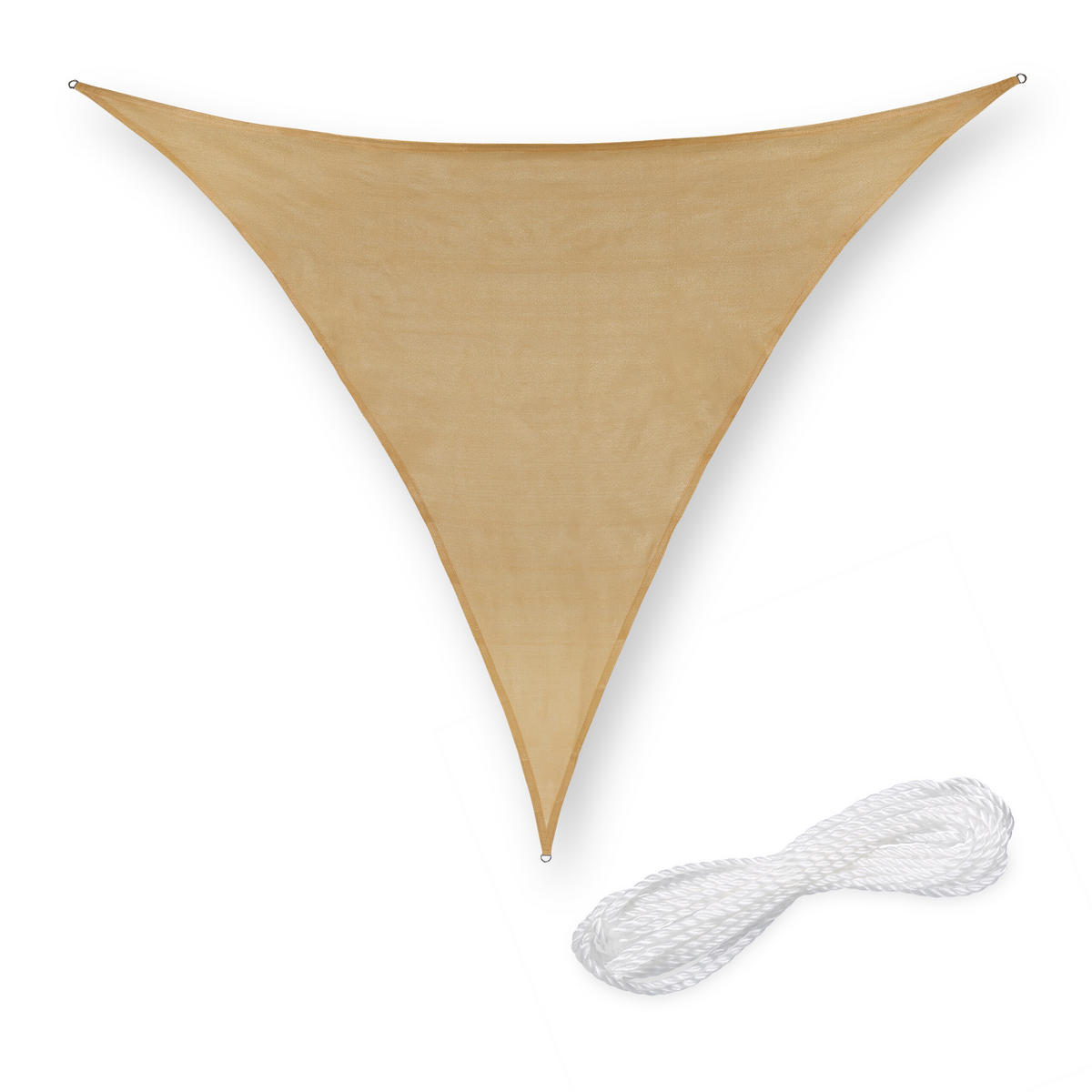 SONNENSEGEL - Beige, Kunststoff/Metall (163/200cm) - Relaxdays