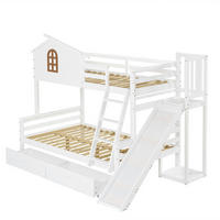 ETAGENBETT Treppe Weiß - Weiß, Holz (90/200cm) - ComfortXL