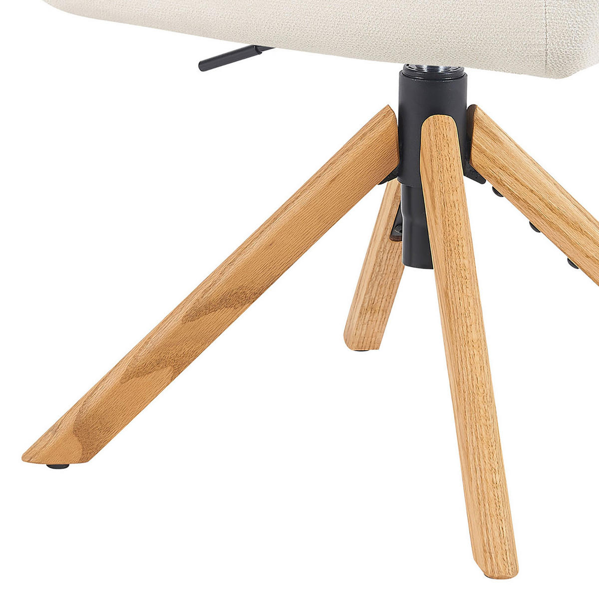 BÜROSTUHL Mika-Olea - Honigeiche/Creme, Eichenholz/Holz (60/83/61cm) - DUBI Möbel