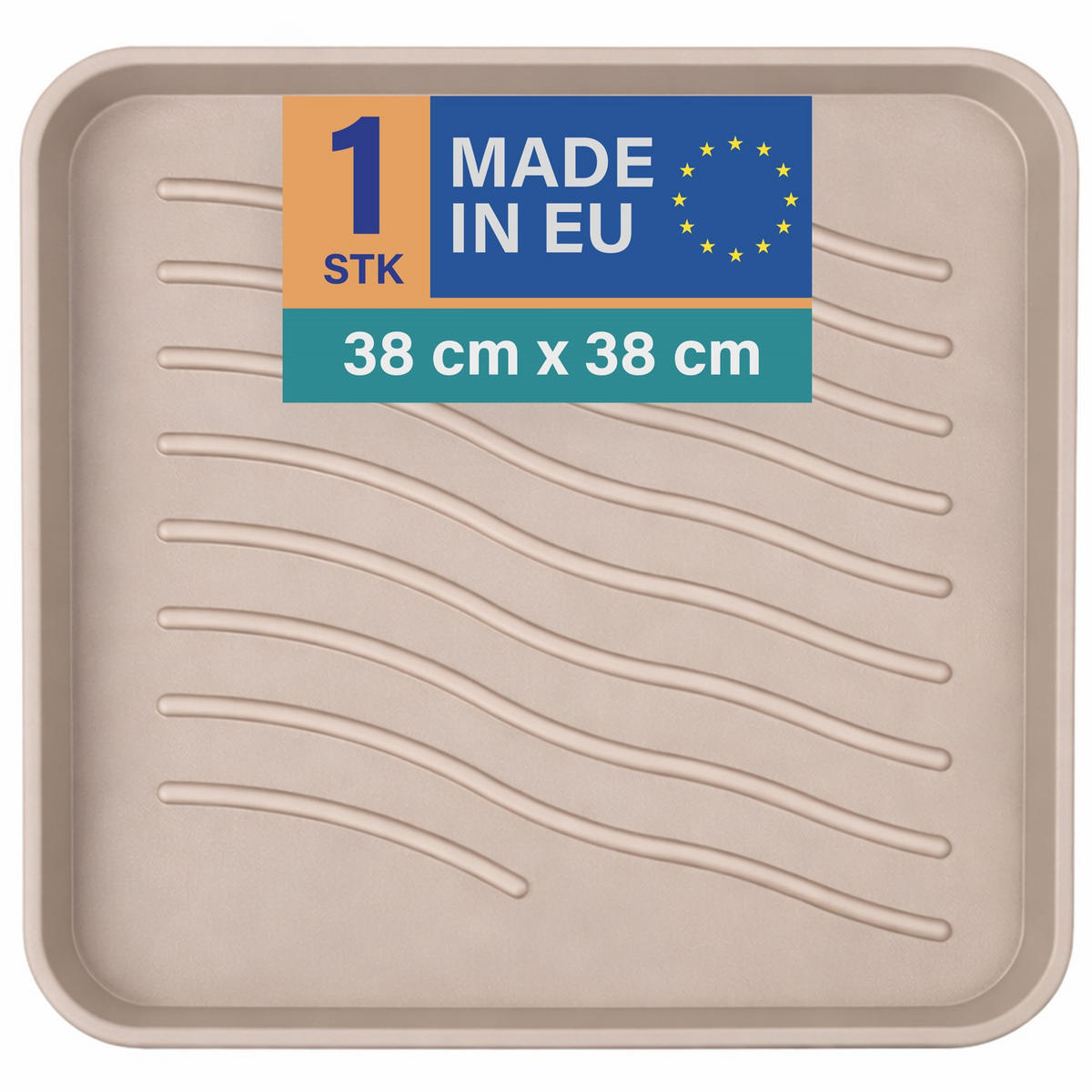 SCHUHABTROPFSCHALE Beige 38x38 cm - Beige, Kunststoff (38/38cm) - Bestlivings