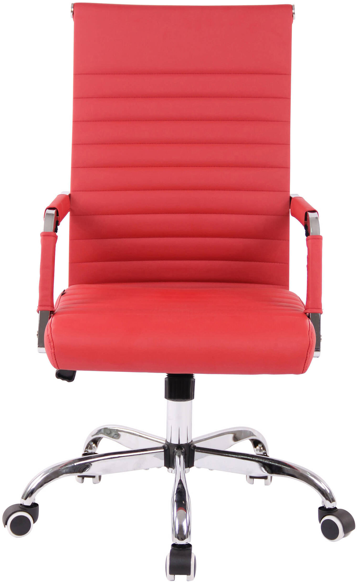BÜROSTUHL Amadeus, Kunstleder Rot - Rot, Textil/Metall (51/106/63cm) - TPFLiving