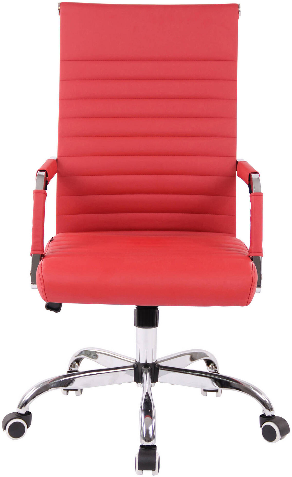 BÜROSTUHL Amadeus, Kunstleder Rot - Rot, Textil/Metall (51/106/63cm) - TPFLiving