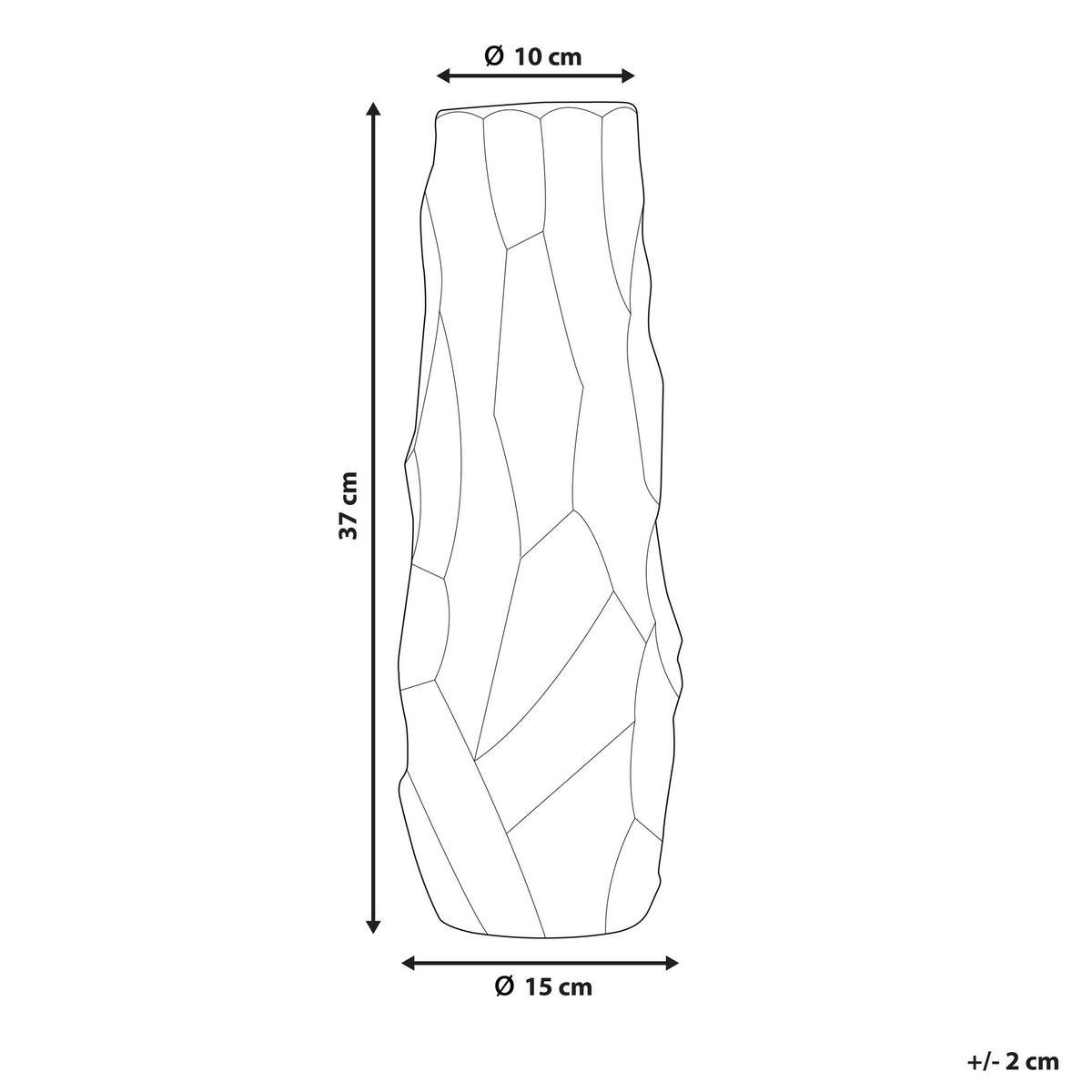 DEKOVASE Steinzeug gold Zafar - Goldfarben, Keramik (37cm) - Beliani