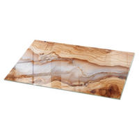 TISCHPLATTE 100x50 cm Naturholz mit Harzdetails - Beige, Glas (100/50/0.4cm) - TULUP