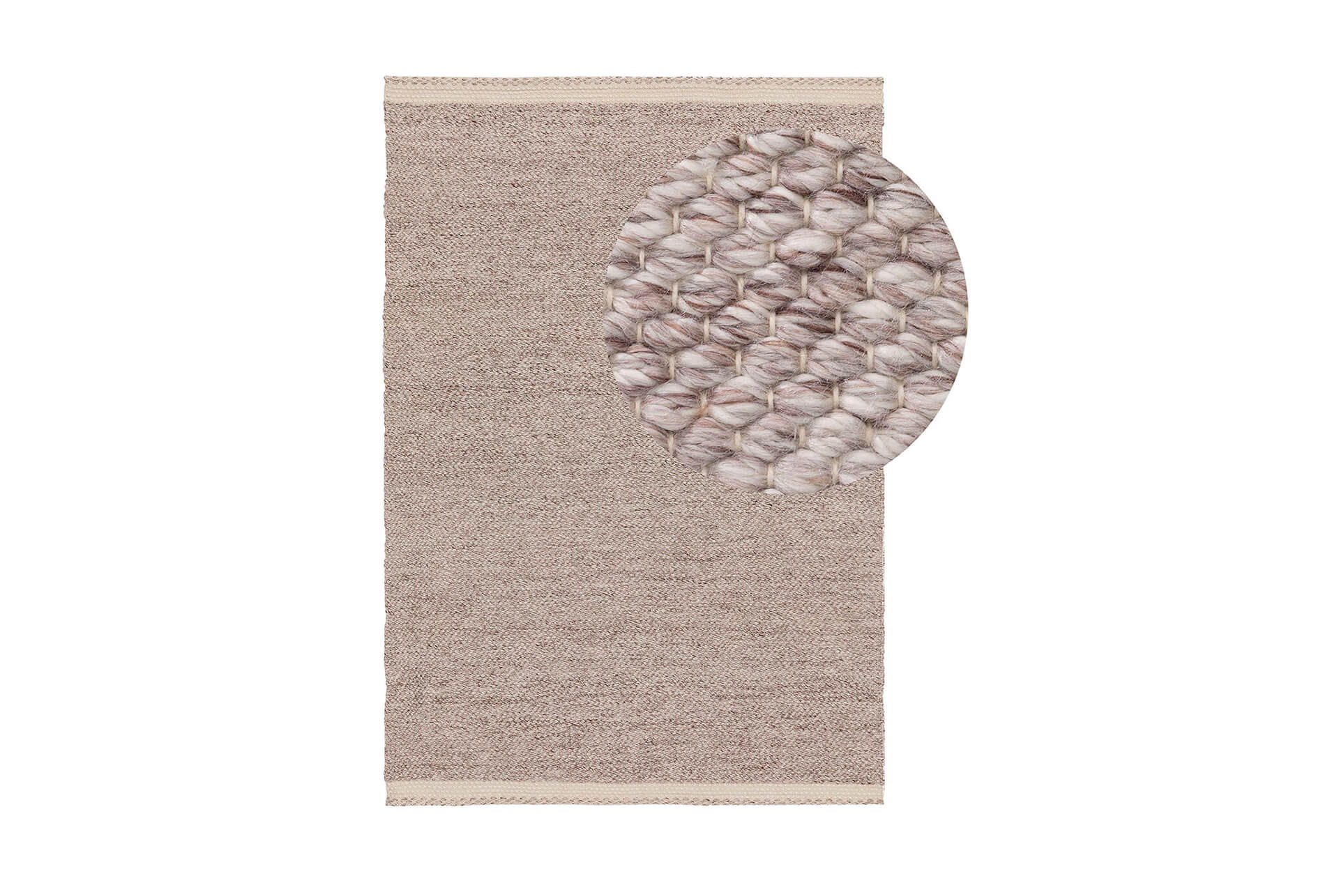 TEPPICH aus recyceltem Material Kiah Cream/Taupe 120x170 cm - Taupe/Beige, Textil (120/1cm) - KUNSTLOFT