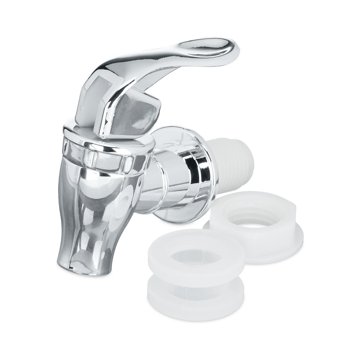 2xGETRÄNKESPENDER - Transparent, Glas/Kunststoff (3.5L) - Relaxdays