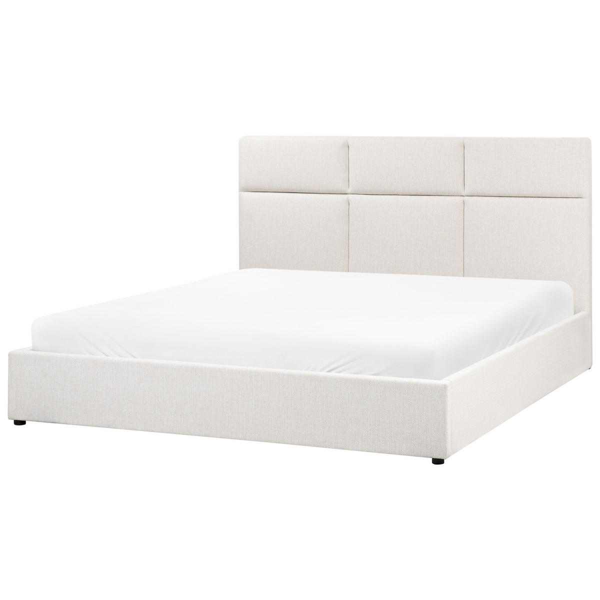 POLSTERBETT 180x200 cm Weiß Lagord - Creme, Textil (180/200cm) - Beliani