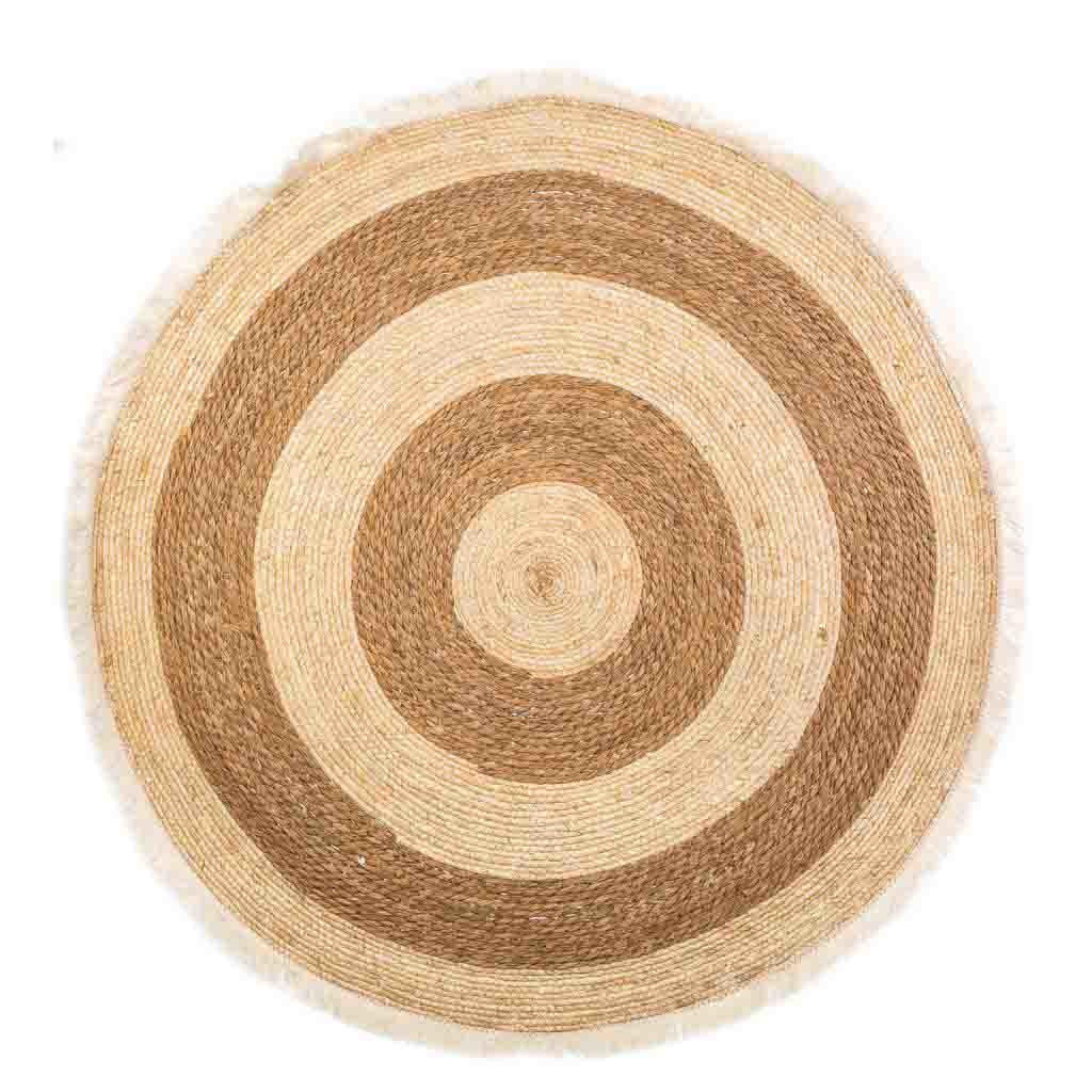 NATURFASERTEPPICH braun handgewebt D120x1 cm - Multicolor, Naturmaterialien (120/120cm) - Wanderlust
