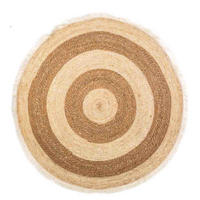 NATURFASERTEPPICH braun handgewebt D120x1 cm - Multicolor, Naturmaterialien (120/120cm) - Wanderlust
