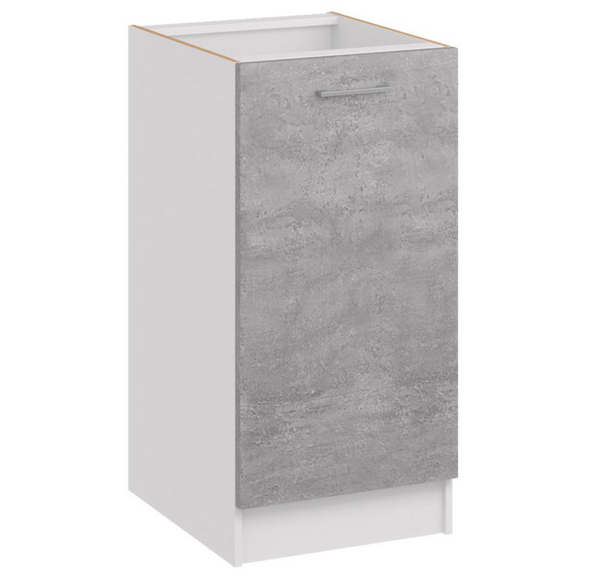 KÜCHENUNTERSCHRANK D40 beton - Grau, Holzwerkstoff (40/82/44cm) - roe furniture