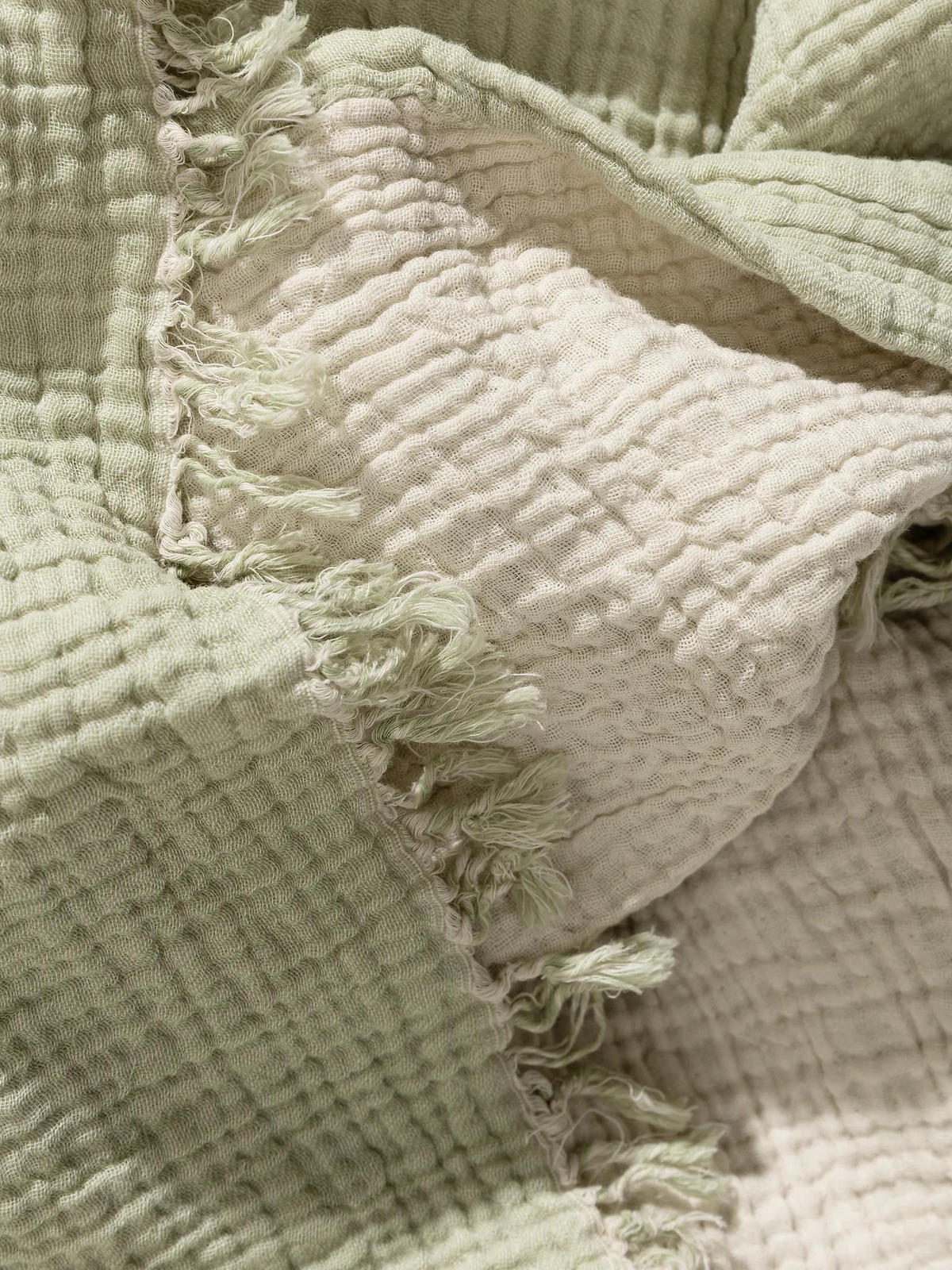 BAUMWOLLDECKE Lilo Hellgrün 130x170 cm - Hellgrün, Textil (130/170cm) - Lytte