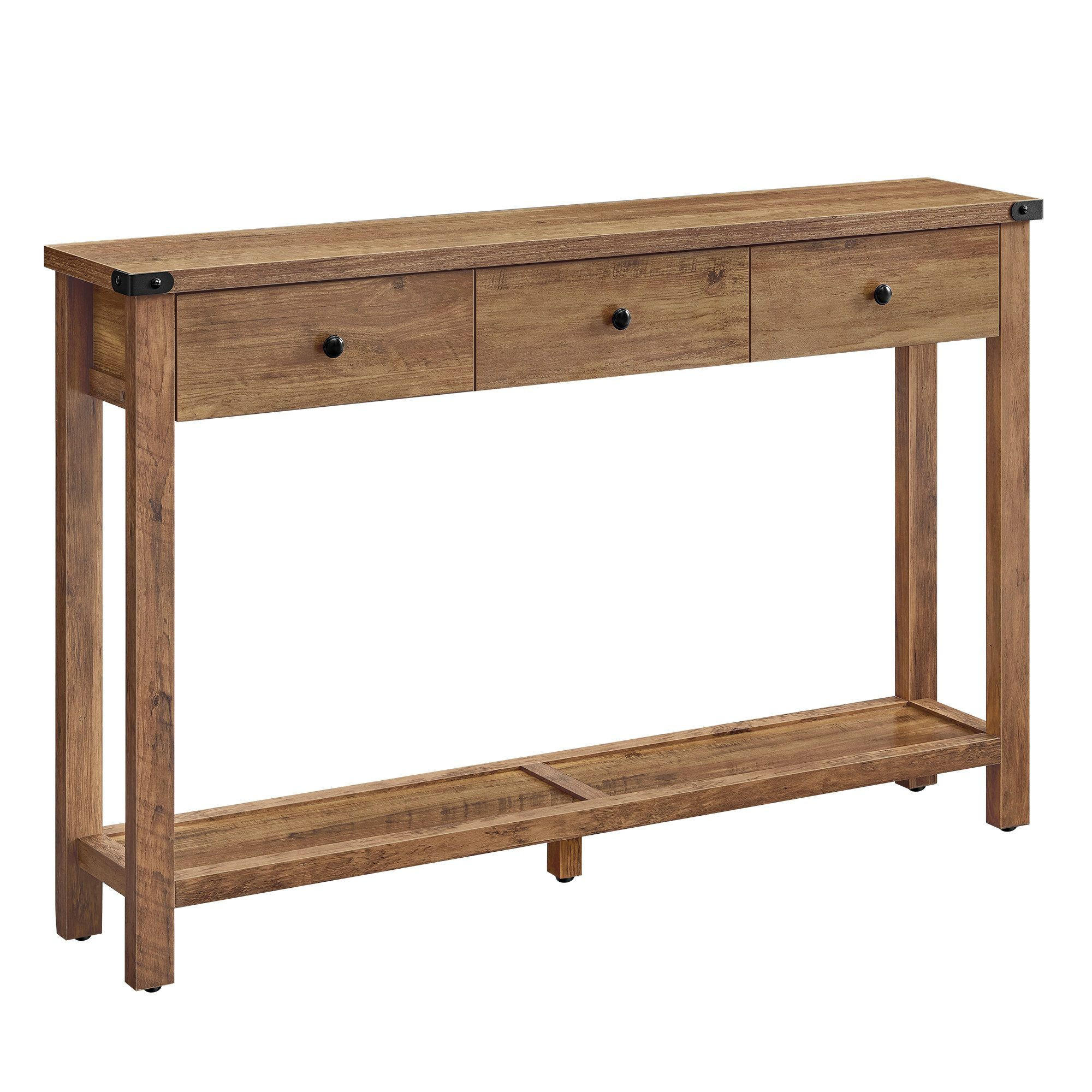 KONSOLENTISCH Hall - Braun, Holzwerkstoff (120/24/76cm) - VASAGLE
