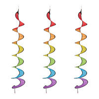 3XWINDSPIEL - Multicolor, Kunststoff/Textil (24/24/137cm) - Relaxdays