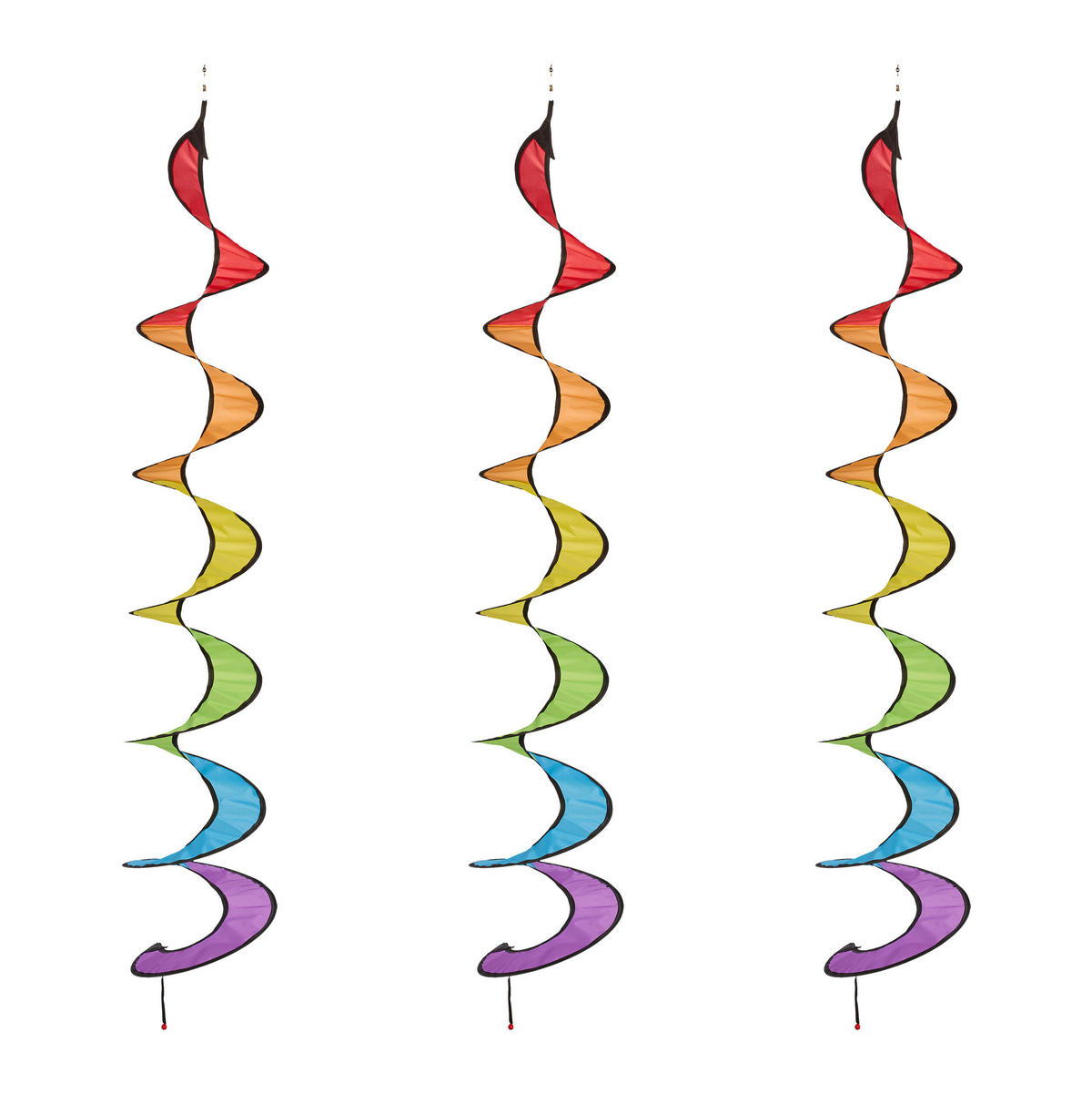 3XWINDSPIEL - Multicolor, Kunststoff/Textil (24/24/137cm) - Relaxdays