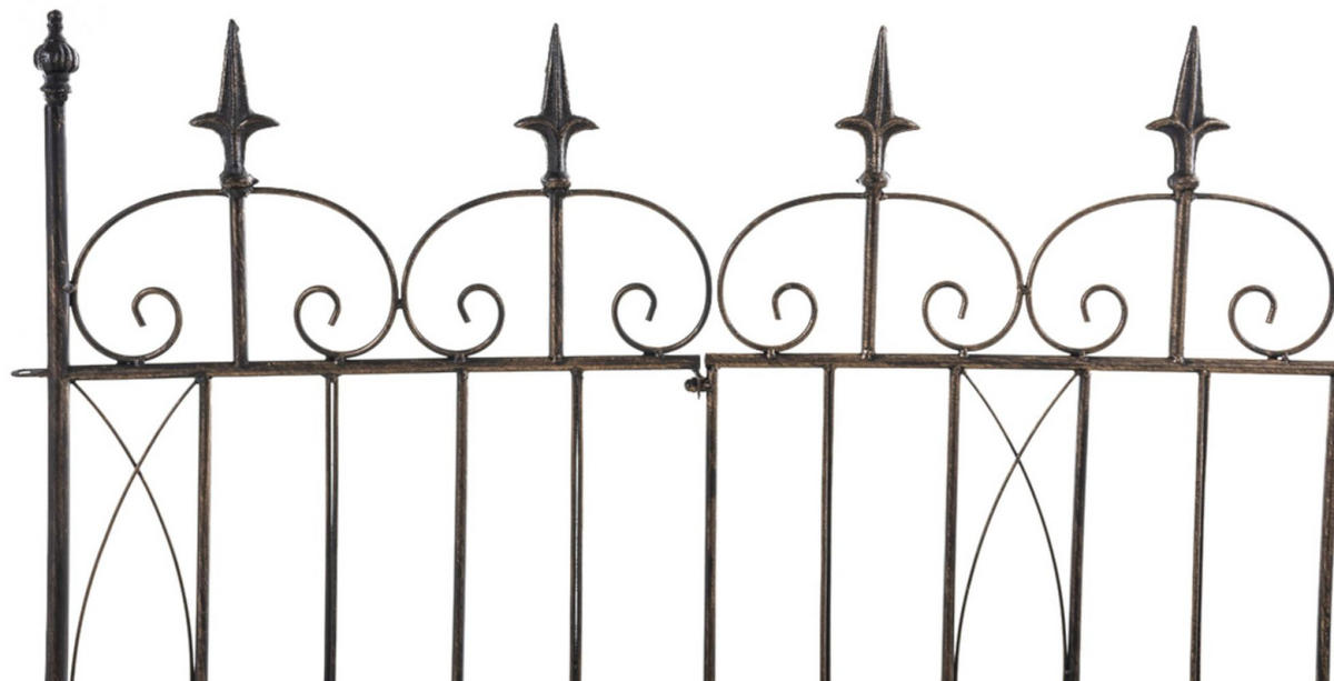 GARTENZAUN 4er Set Metall Bronze - Bronzefarben, Metall (124/116cm) - CLP