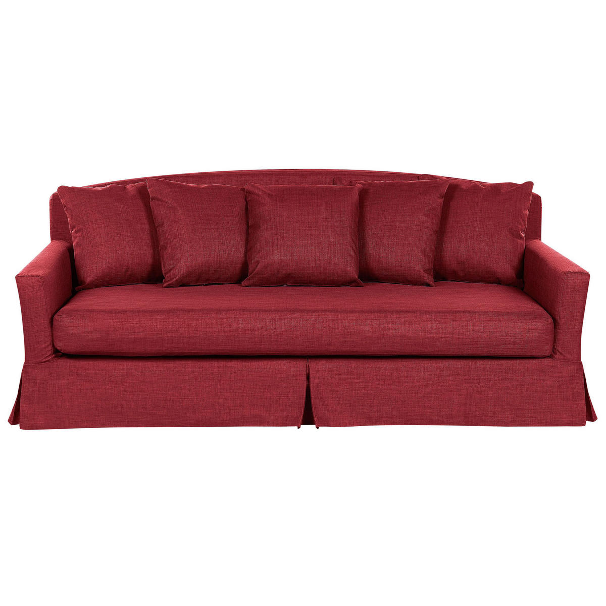 3-SITZER-SOFA Polyester Rot Gilja - Rot, Textil (212/89/107cm) - Beliani