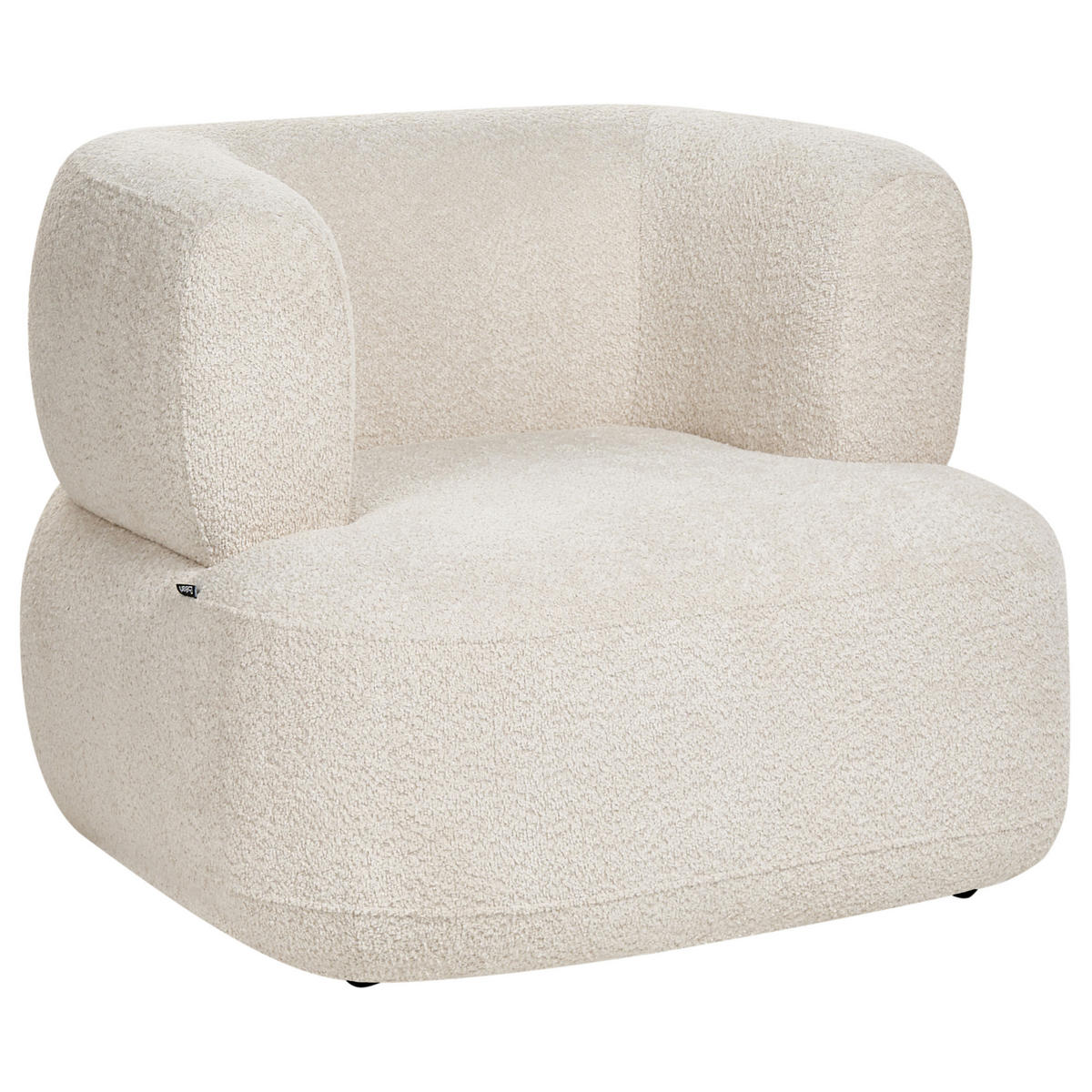 SESSEL Chenillegewebe Hellbeige Lohja - Beige, Textil (92/73/88cm) - Beliani