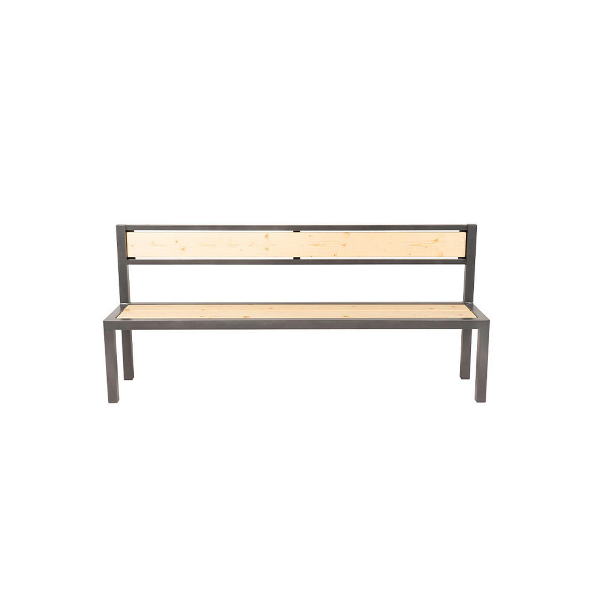 SITZGARNITUR NAXOS - Anthrazit, Holz/Metall (43/200/90cm) - Home Deluxe
