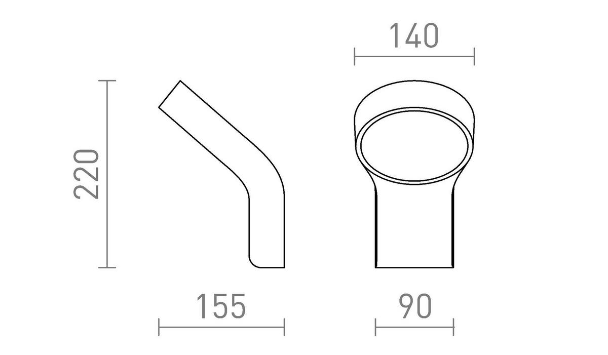 AUSSENLEUCHTE ELIA Anthrazitgrau 9 W IP44 - Grau, Metall (155/137/22cm) - Rendl