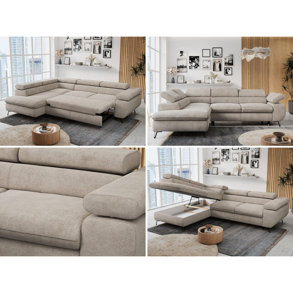 Thumbnail - MKS Ecksofa, Beige, Textil, 3-Sitzer, L-Form,L-Form, 273x208 cm, Oeko-Tex®, Wohnzimmer, Sofas & Couches, Wohnlandschafte...