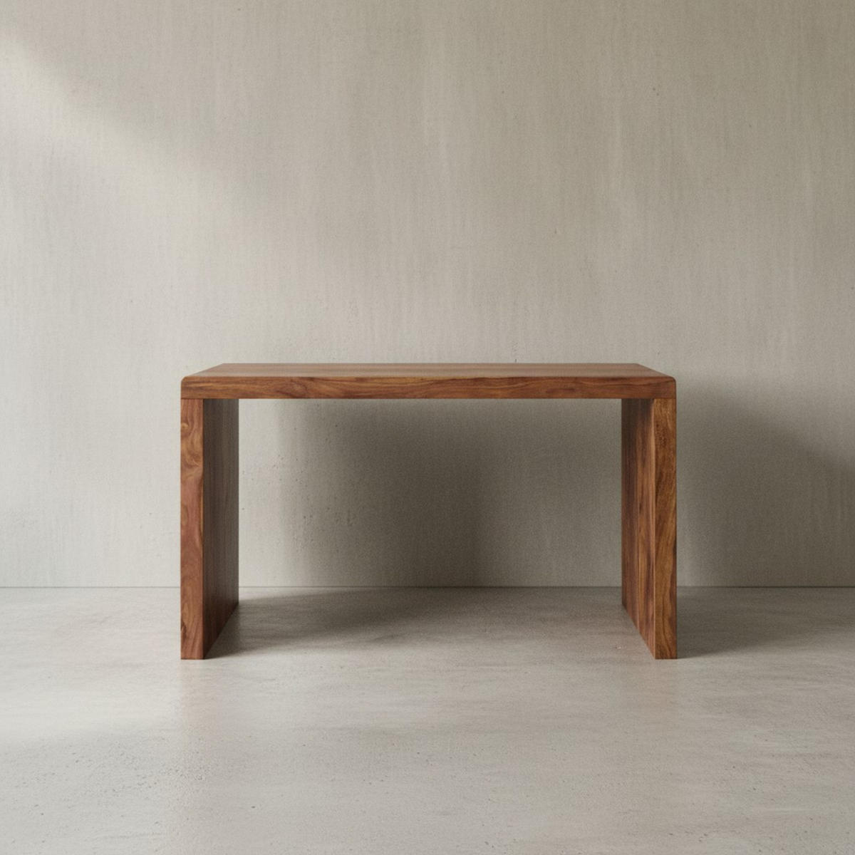 SCHREIBTISCH Massivholz Stauraum Abgerundete Ecken, Braun 120x60x76 cm - Braun, Holz (60/120/76cm) - KADIMA DESIGN