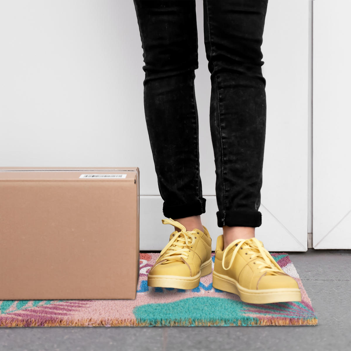 KOKOSFUßMATTE - Multicolor, Kunststoff/Textil (60/40cm) - Relaxdays