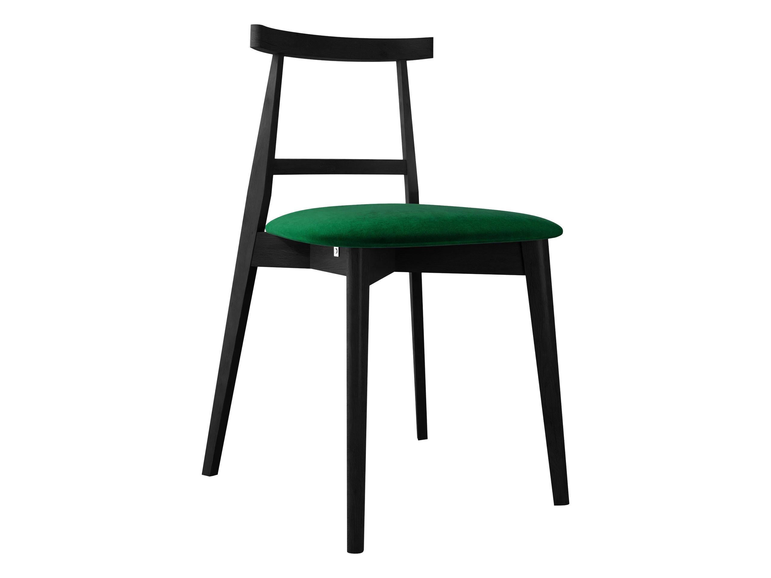 WOHNZIMMER STUHL KT71, Holzfarbe: Schwarz - Schwarz/Grün, Holz/Textil (48/75/54cm) - MIRJAN24