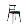 WOHNZIMMER STUHL KT71, Holzfarbe: Schwarz - Schwarz/Grün, Holz/Textil (48/75/54cm) - MIRJAN24