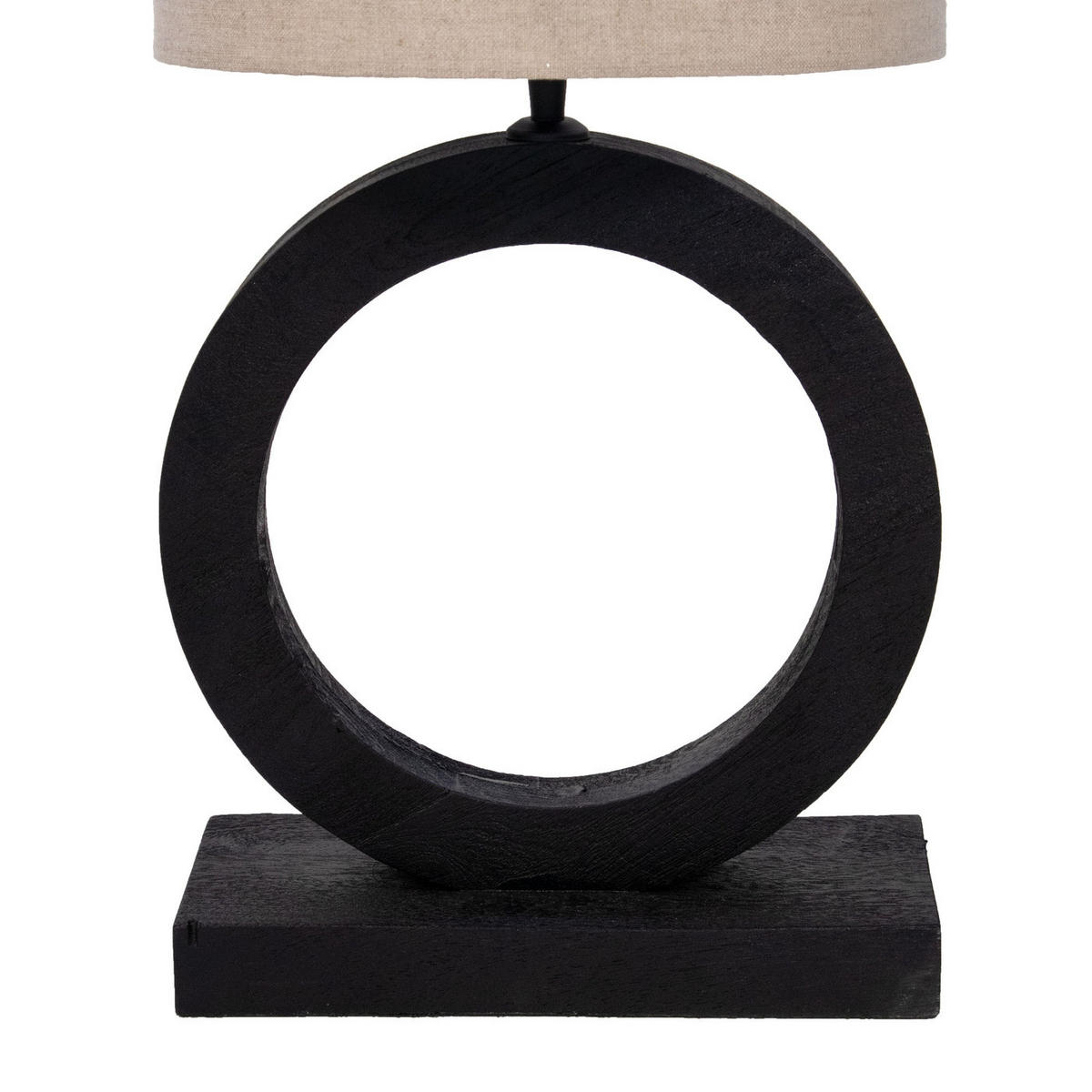 TISCHLAMPE aus Holz 35cm, schwarz - Schwarz, Holz (30/30/55cm) - Giga Meubel