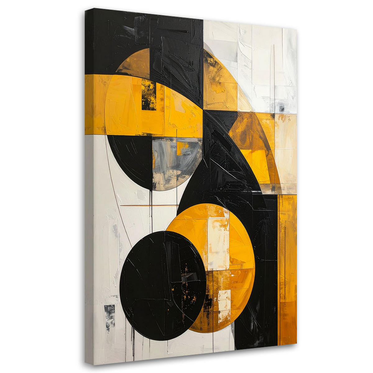 LEINWANDBILD 3D und geometrisch 70x100cm - Gelb, Textil (70/100cm) - Feeby