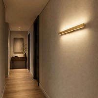 LED-WANDLEUCHTE Rift L - Goldfarben, Metall (90/3.1/7cm) - Lumicom